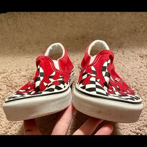 Flaming checkered vans